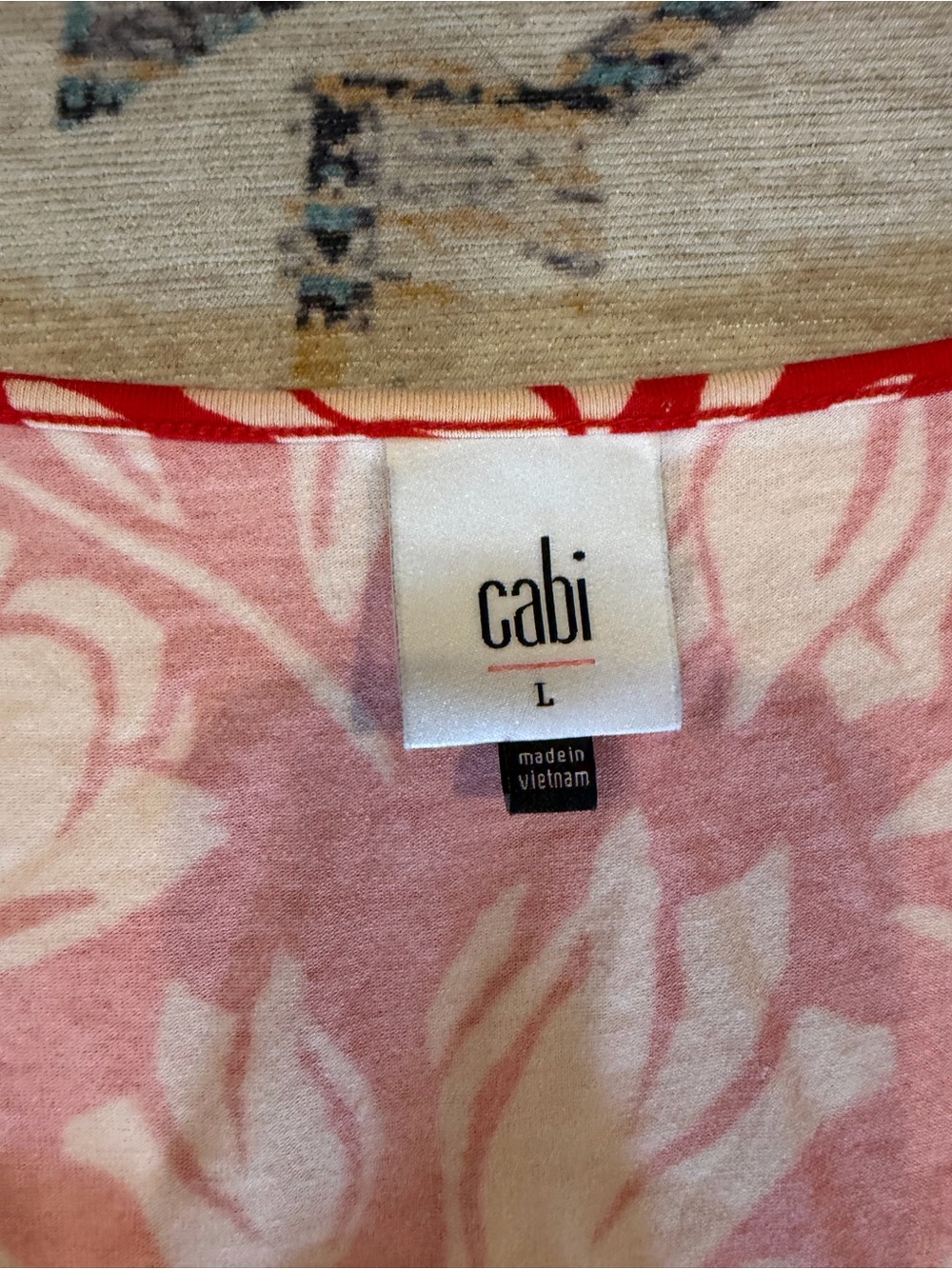 Cabi 6393 Tearoom Red Floral Dress Size Large - Picture 6 of 8